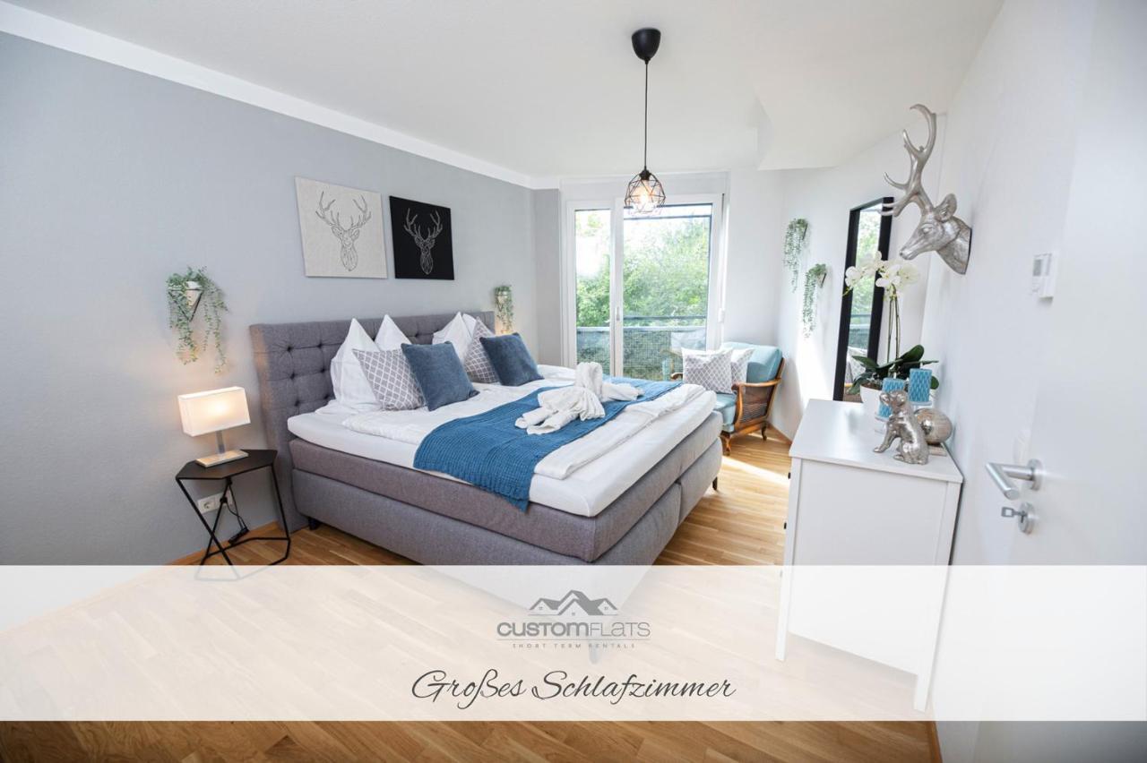 Apartament Customflats - Tiefgarage - Terrasse - Uninaehe Ulm Zewnętrze zdjęcie