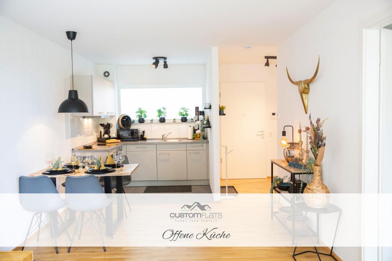 Apartament Customflats - Tiefgarage - Terrasse - Uninaehe Ulm Zewnętrze zdjęcie